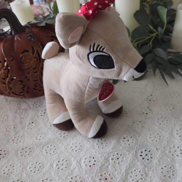 Musical Light-Up Reindeer Plush - Brown and Red - Picture 4 of 5